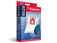 Пылесборники синтетические Topperr BS 20 4шт + 1 фильтр для Bosch / Siemens