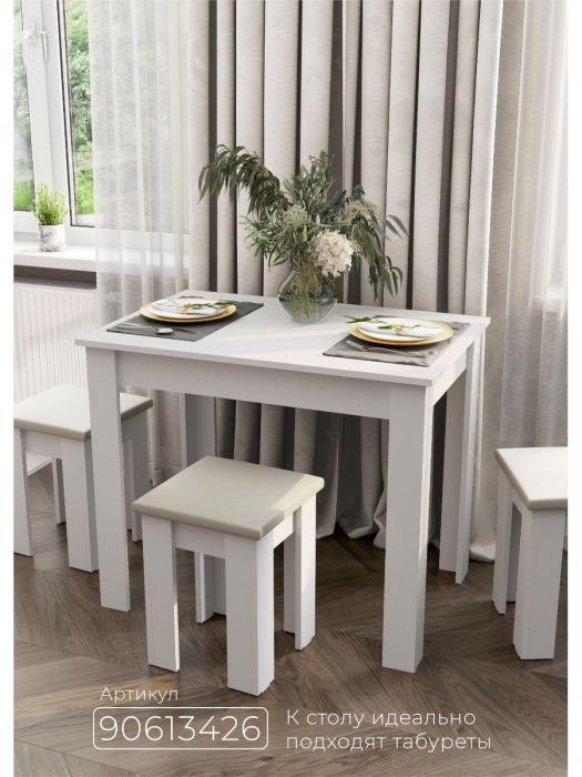 Стол обеденный кухонный деревянный NS33 белый прямоугольный на кухню и в гостинную - фото 9 - id-p197523934