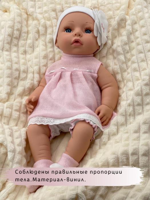 Детская интерактивная кукла пупс девочка озвучена 40см говорящая младенец в одежде игрушка для детей девочек - фото 3 - id-p197524222