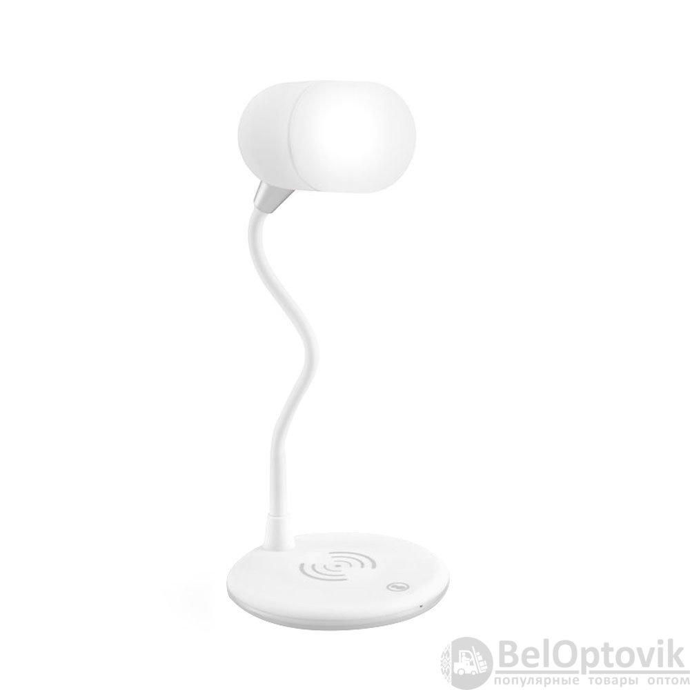 Настольная LED-лампа с беспроводной зарядкой и bluethooth колонкой L4 Lamp Speaker with Wireless Charger 5W - фото 6 - id-p197806666