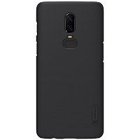 Пластиковый чехол с пленкой Nillkin Super Frosted Shield Черный для OnePlus 6