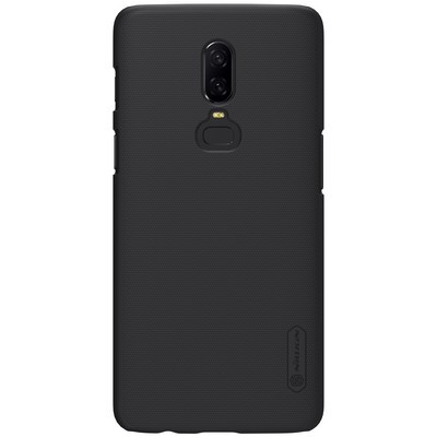 Пластиковый чехол с пленкой Nillkin Super Frosted Shield Черный для OnePlus 6 - фото 1 - id-p197806617