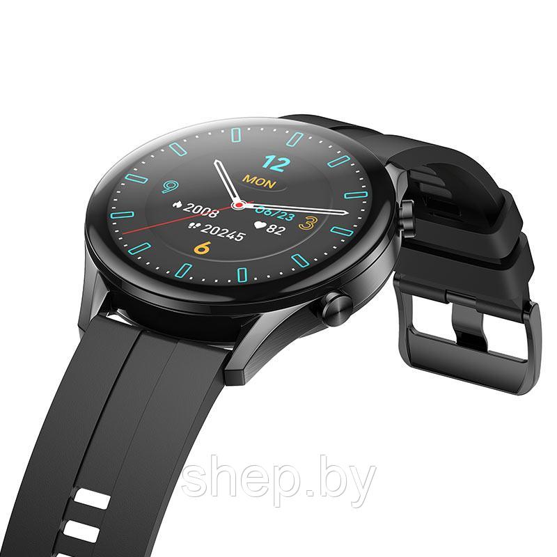 Умные мужские электронные наручные часы Hoco Y7 Smart Watch - фото 2 - id-p197806687