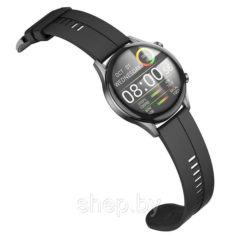 Умные мужские электронные наручные часы Hoco Y7 Smart Watch - фото 3 - id-p197806687