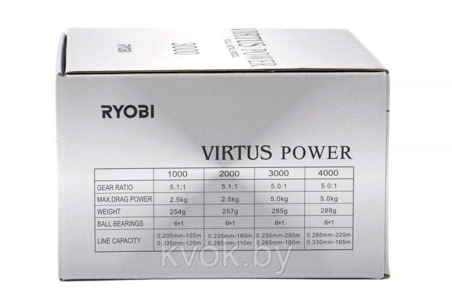 Катушка безынерционная Ryobi Virtus Power 3000 (6+1 подш.) - фото 8 - id-p197803044