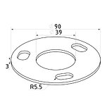 Фланец опора - площадка нержавеющий 3-х анкерный на 3 анкера Арт 0451, фото 2