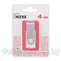 Флешка Mirex SWIVEL WHITE, 4 Гб, USB2.0, чт до 25 Мб/с, зап до 15 Мб/с, белая, фото 2