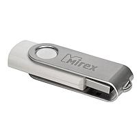 Флешка Mirex SWIVEL WHITE, 4 Гб, USB2.0, чт до 25 Мб/с, зап до 15 Мб/с, белая