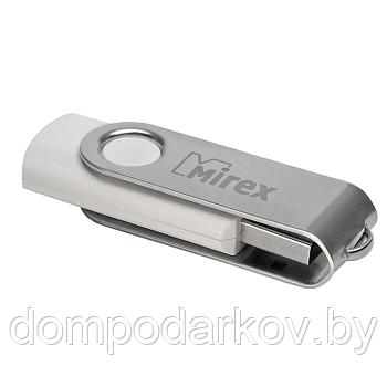 Флешка Mirex SWIVEL WHITE, 4 Гб, USB2.0, чт до 25 Мб/с, зап до 15 Мб/с, белая