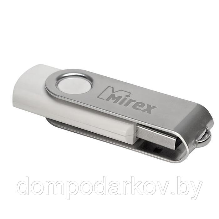 Флешка Mirex SWIVEL WHITE, 4 Гб, USB2.0, чт до 25 Мб/с, зап до 15 Мб/с, белая - фото 1 - id-p197813662