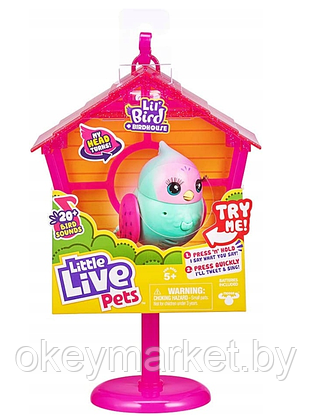 Интерактивная птичка в скворечнике Little Live Pets Твитти-Пеппи 26103, фото 3
