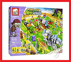 JX90073 Конструктор  Зомби против растений Великое сражение, 666 деталей, аналог Лего