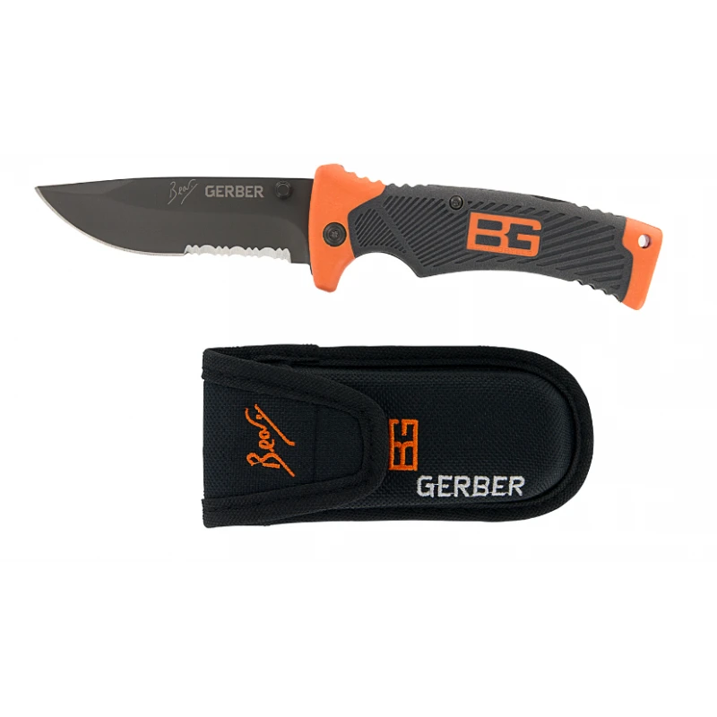 Складной нож Gerber Bear Grylls Folding Sheath Knife в футляре (31-000752) - фото 1 - id-p197815123