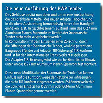 Натяжитель тента PWP TENDER, правый, квадрат 12 мм, оцинкованный, Suer 670905102, фото 2