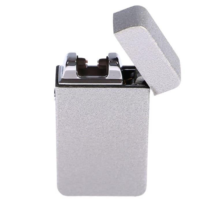 Импульсная-зажигалка USB «Honglu» металлик - фото 2 - id-p197815042