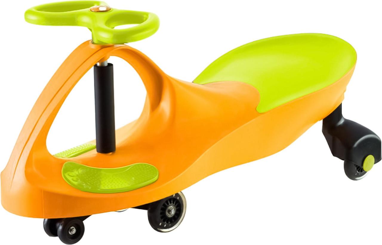 Машинка детская с полиуретановыми колесами салатово-оранжевая БИБИКАР - фото 1 - id-p179833294