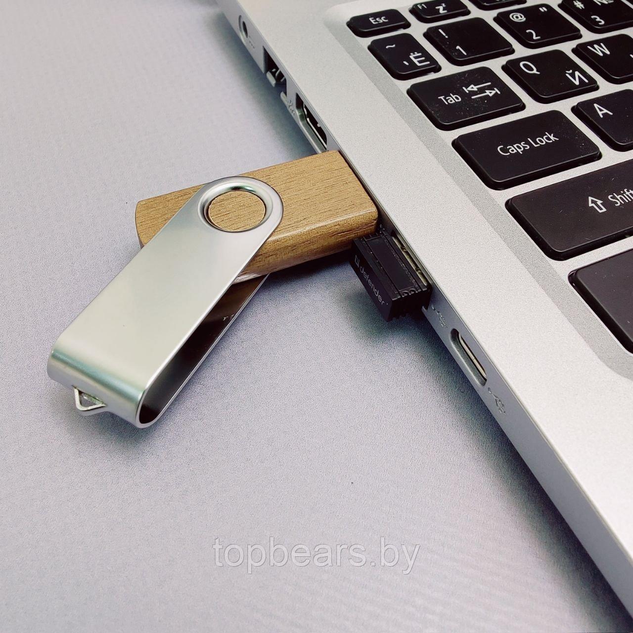 USB накопитель (флешка) Twist wood дерево/металл/раскладной корпус, 16 Гб - фото 3 - id-p197820101