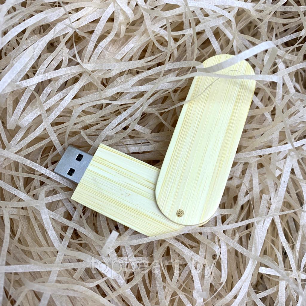 USB накопитель (флешка) Green светлое дерево / раскладной корпус, 16 Гб - фото 2 - id-p197820102