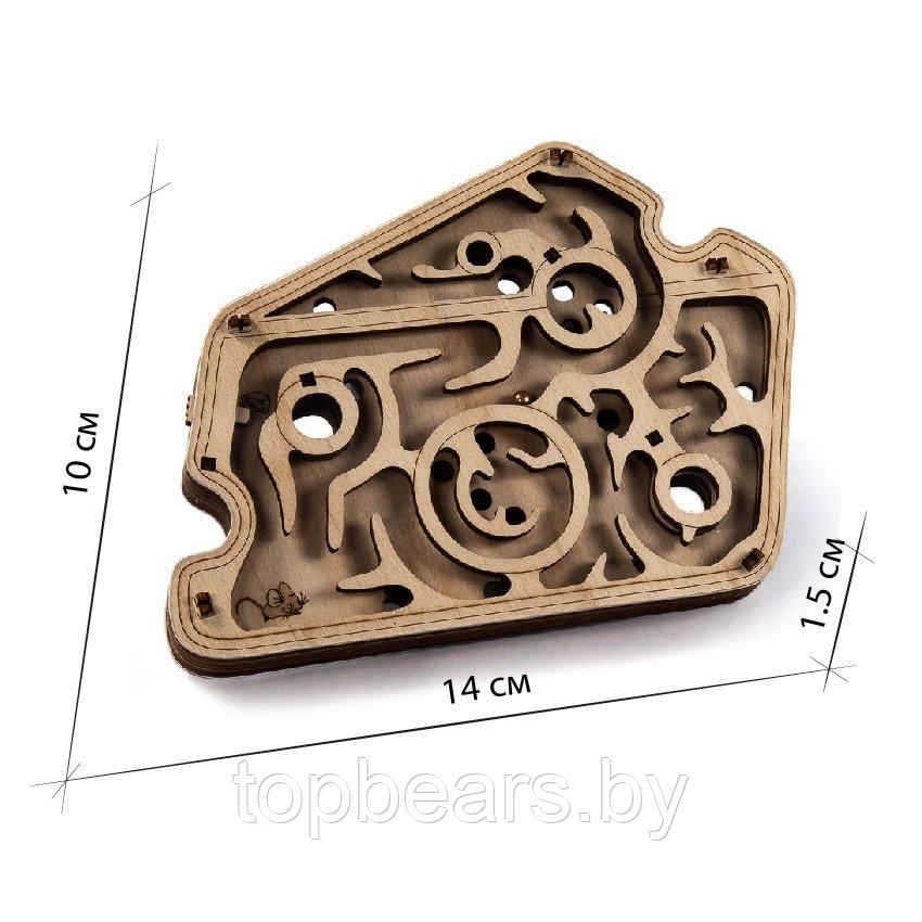 Деревянный конструктор-головоломка (сборка без клея) 2 в 1 "Мышка в сыре" UNIWOOD - фото 10 - id-p197820111