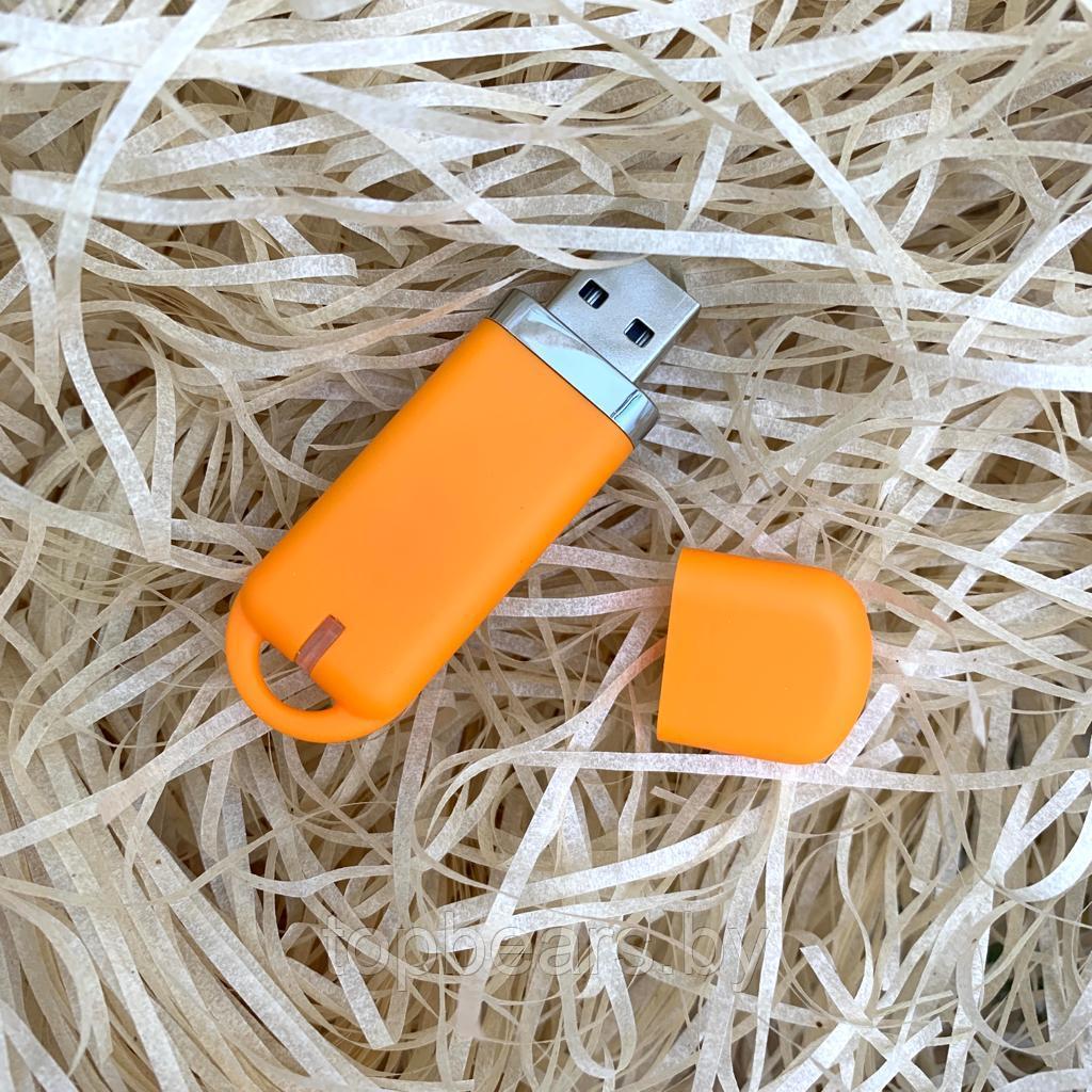 USB накопитель (флешка) Shape с покрытием софт тач, 16 Гб. Оранжевая - фото 6 - id-p197820144