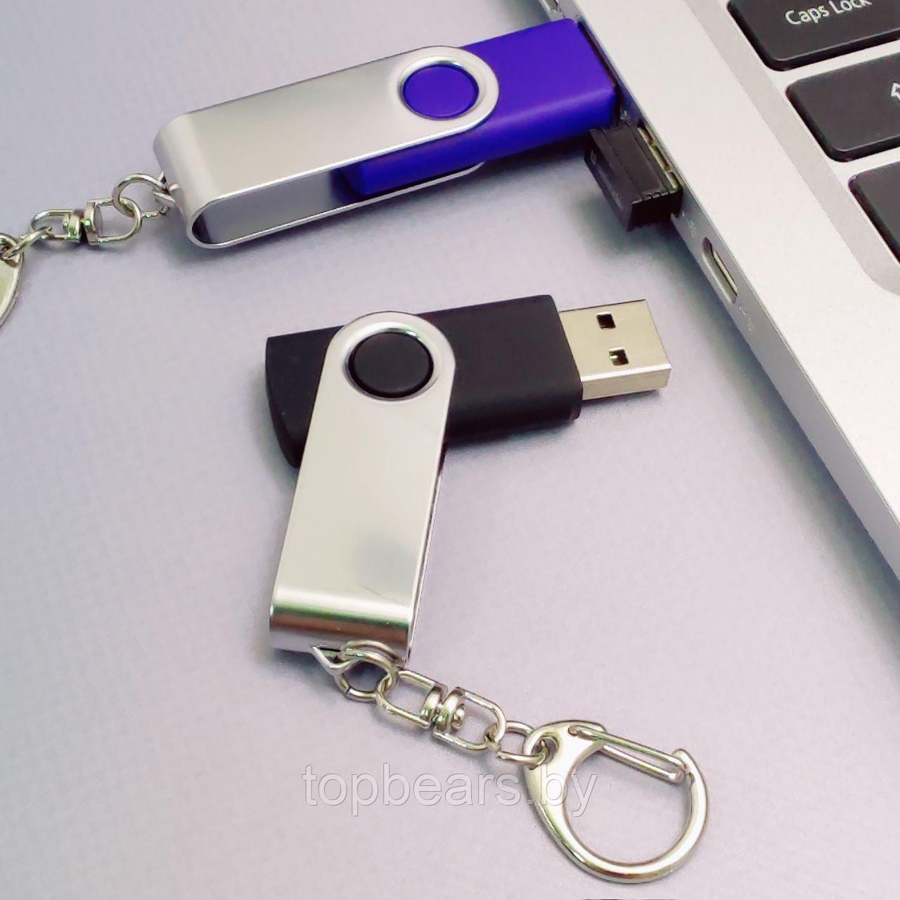 USB накопитель с брелком (флешка) Twist , 32 Гб. Черная - фото 8 - id-p197820153