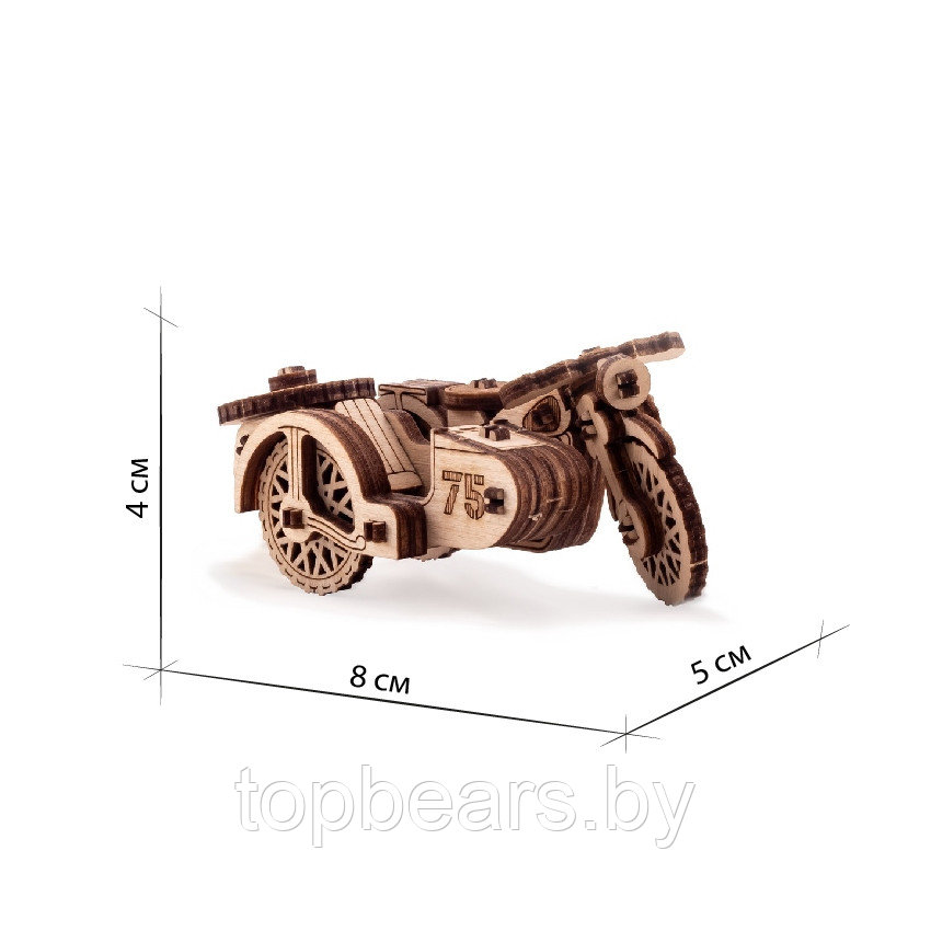 Деревянный конструктор (сборка без клея) UNIT "МОТОЦИКЛ М-72 UNIWOOD - фото 8 - id-p197820742