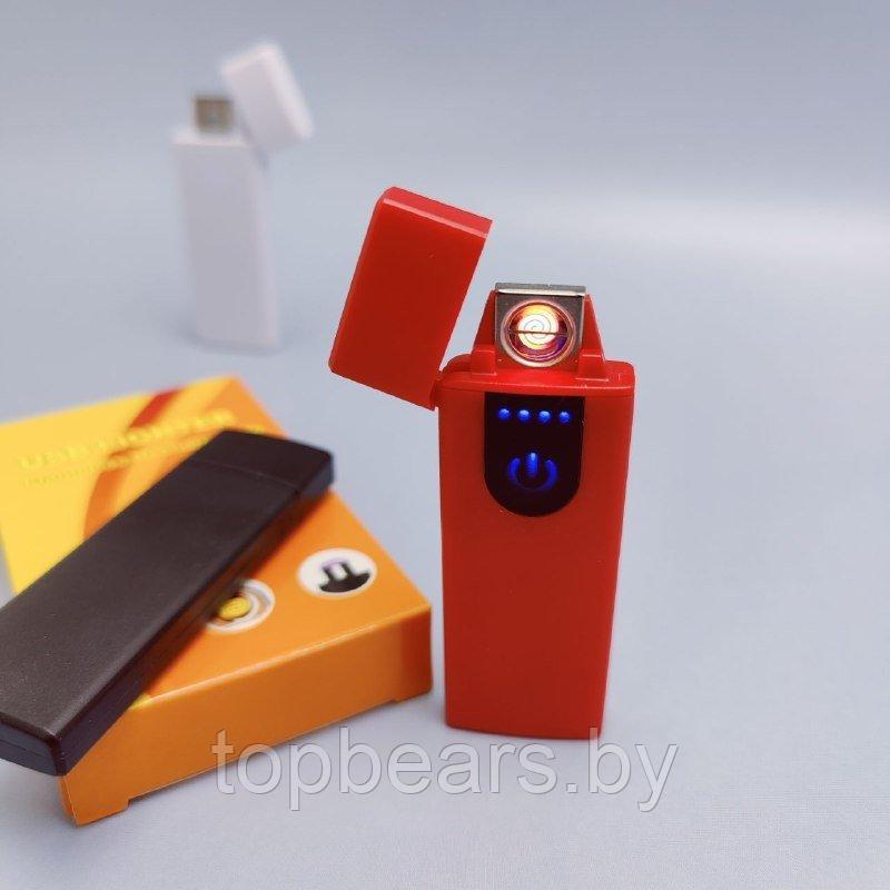Зажигалка USB пьезозажигалка USB LIGHTER (беспламенная, перезаряжаемая). Красная - фото 8 - id-p197820753