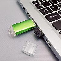 USB накопитель (флешка)  Classic  Comfort металл / пластик, 16 Гб. Зеленая
