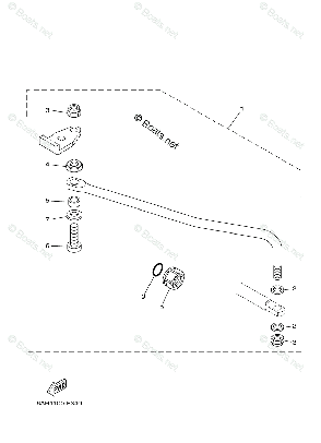 Рулевая тяга Yamaha marine 6AH-61350-00, фото 2