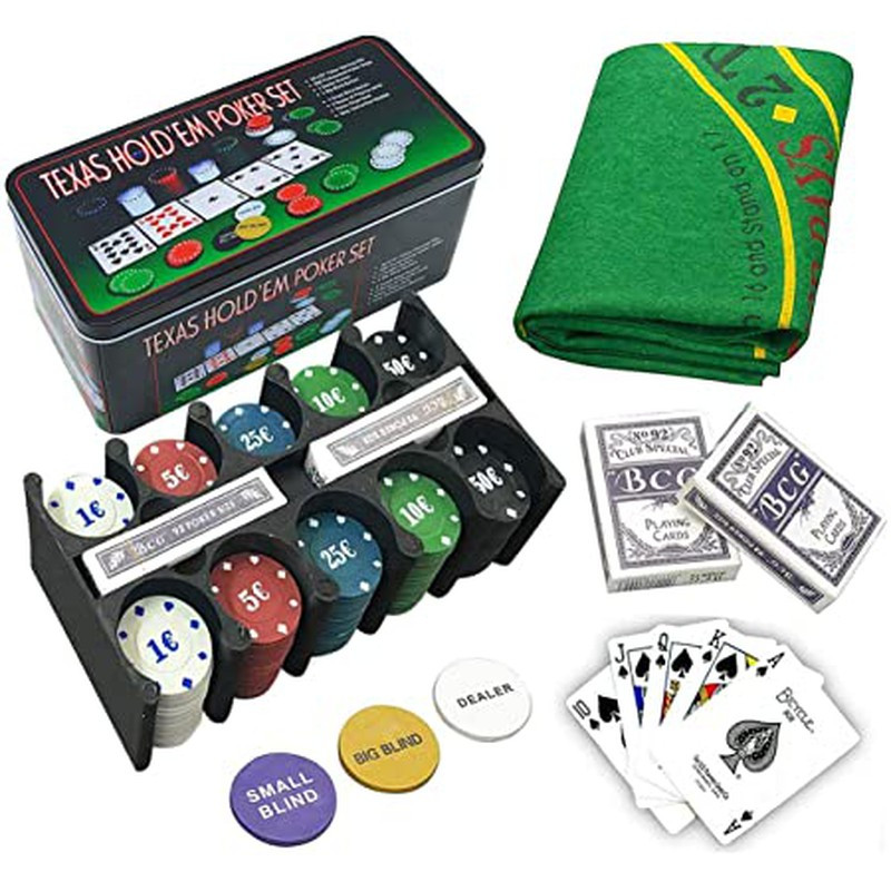 Настольная игра "покер" в металлической коробке - фото 4 - id-p197823985