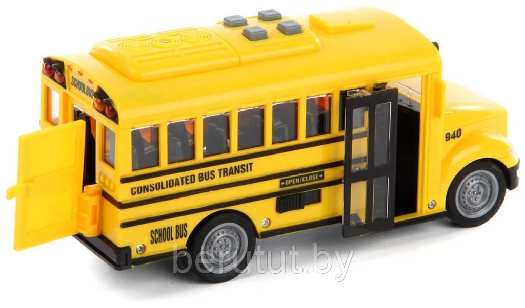 Игрушечный школьный автобус / Инерционная игрушка "Автобус" (светозвуковые эффекты) 1:16 - фото 3 - id-p197800085