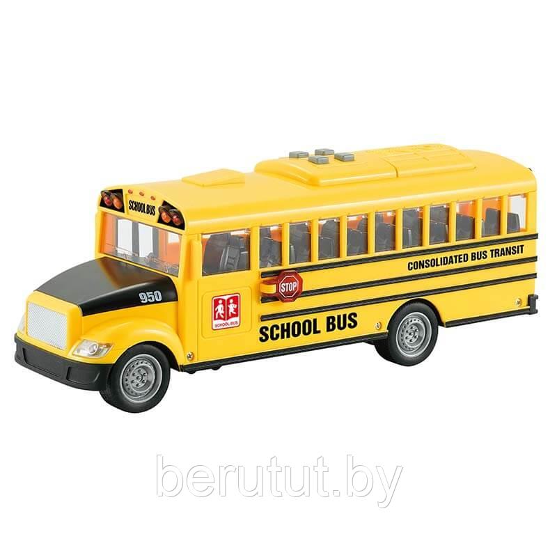 Игрушечный школьный автобус / Инерционная игрушка "Автобус" (светозвуковые эффекты) 1:16 - фото 2 - id-p197800085