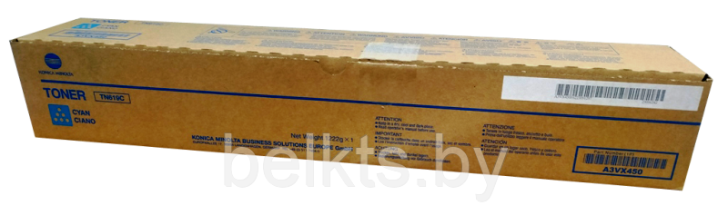 Картридж для Konica Minolta ACCURIOPRESS C 1060/1070 TN-619C/A3VX450 Cyan (ОРИГ)