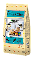 Chat&Chat Expert Adult with Tuna & Peas - сухой корм для взрослых кошек со вкусом тунца и гороха 14кг.