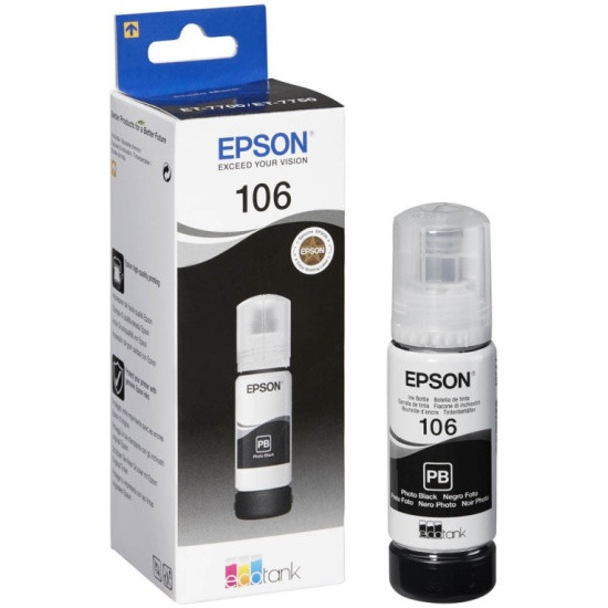 Чернила Epson 106 (C13T00R140) Черный (для Epson ET-7700/ET-7750, L7160/L7180, L7188 series)