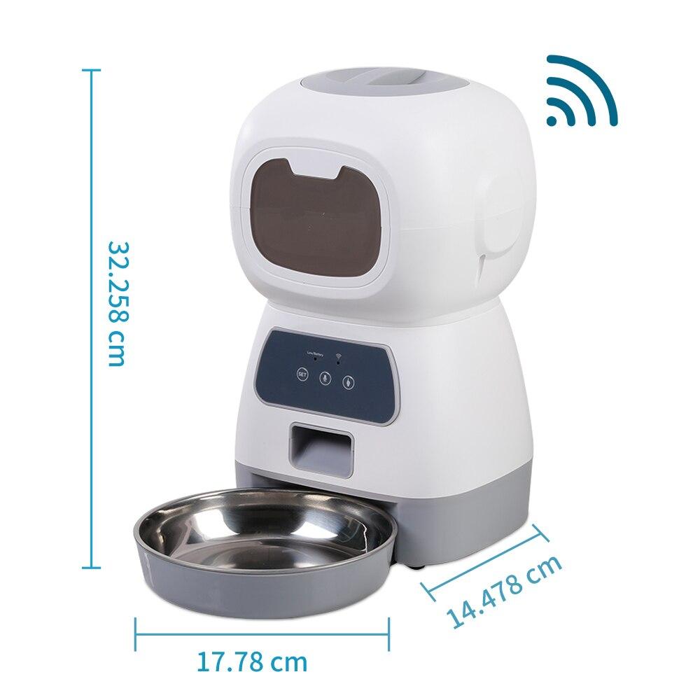 Умная автоматическая кормушка для котов и собак Elf Automatic Pet feeder с Wi-Fi и управлением через телефон - фото 4 - id-p197845899