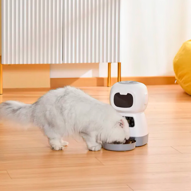 Умная автоматическая кормушка для котов и собак Elf Automatic Pet feeder с Wi-Fi и управлением через телефон - фото 7 - id-p197845899