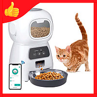 Умная автоматическая кормушка для котов и собак Elf Automatic Pet feeder с Wi-Fi и управлением через телефон