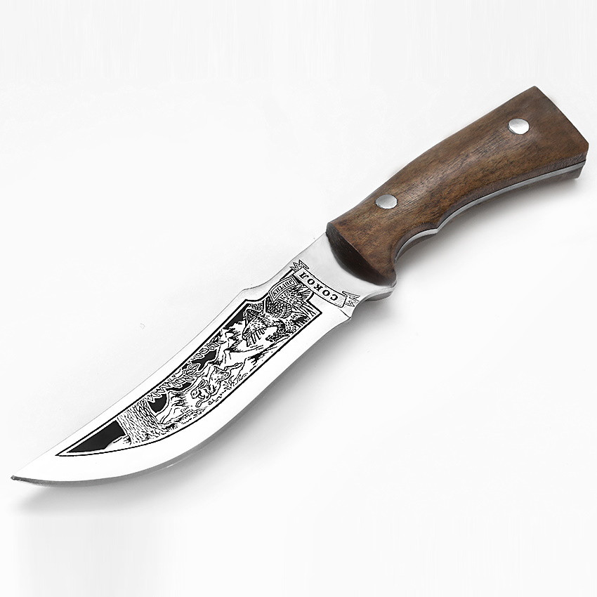 Нож фиксированный охотничий 1711 в чехле - фото 1 - id-p197846016