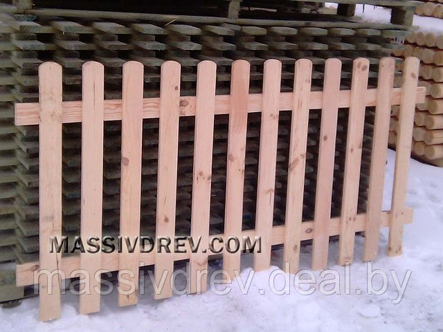 Забор строганный штакетный 100х200 - фото 2 - id-p197847311