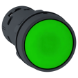 Моноблочная кнопка, пластик, зеленый, Ø22, пружинный возврат, без маркировки, 1 НО - фото 1 - id-p197853175