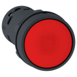 Моноблочная кнопка, пластик, красный, Ø22, пружинный возврат, без маркировки, 1 НО + 1 НЗ - фото 1 - id-p197853182