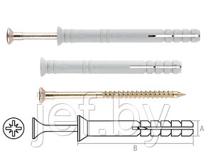 Дюбель-гвоздь 8х160 мм полипропилен потай 5 кг STARFIX SMV2-43014-5