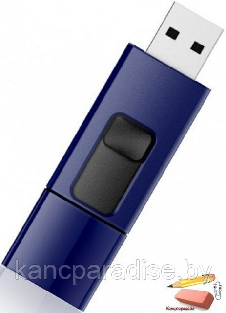 Флеш-накопитель Silicon Power (USB Flash Drive), 64 Gb, UFD 3.0, Blaze B05, Deep Blue, арт.SP064GBUF - фото 2 - id-p197854782