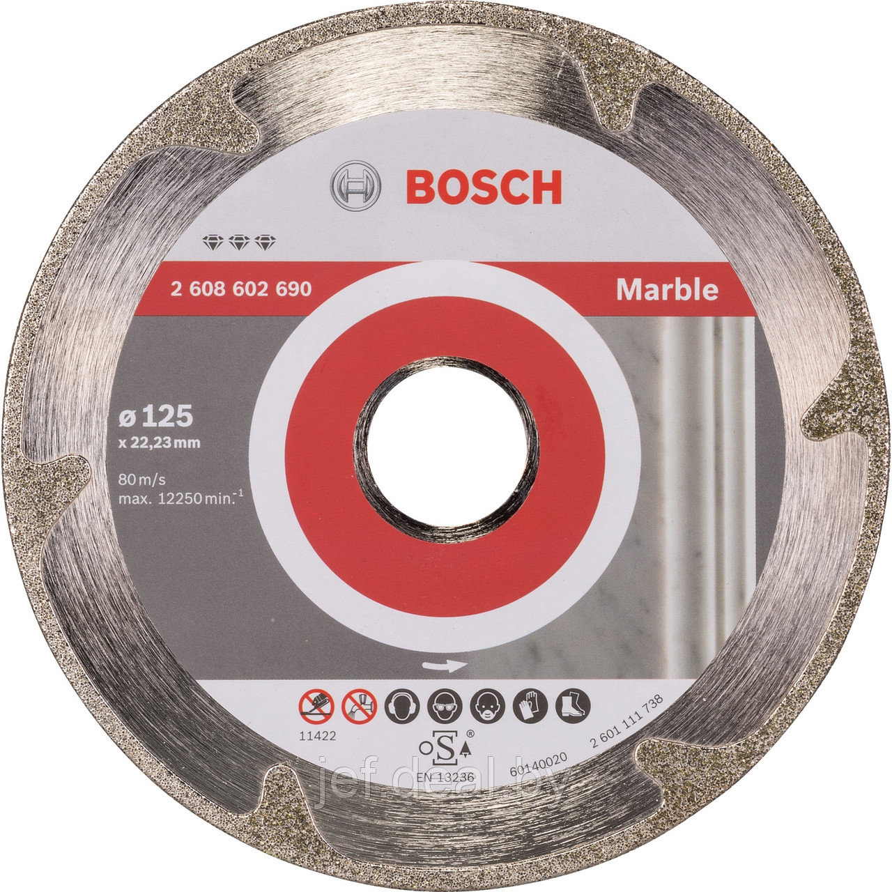 Алмазный круг 125х22 мм по мрамору сплошн. BEST FOR MARBLE сухая резка BOSCH 2608602690