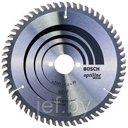 Диск пильный 190х30 мм 60 зубьев BOSCH 2608641188, фото 2