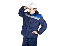 Куртка утепленная синяя+василек с капюшоном бригадир р.56-58 АРТЕКС