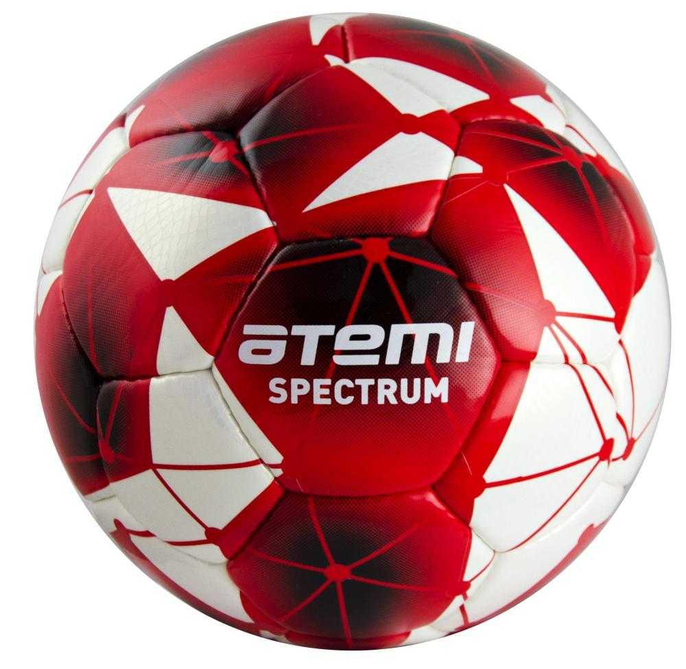 Мяч футбольный №5 Atemi Spectrum PU размер 5 white/red - фото 1 - id-p197858850