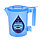 Чайник-мини 0,5л электрический "Капелька", пластик 600 Вт, синий, фото 5