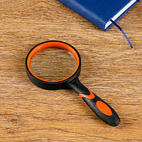 Лупа 8-х кратная увеличение, d=6,5см классическая, прорезиненный корпус